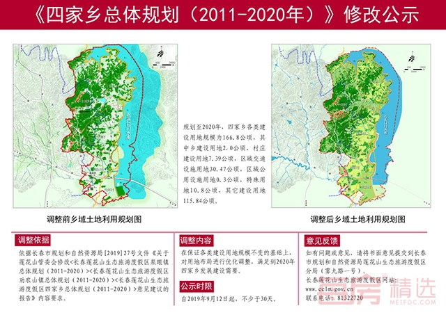 长春莲花山生态旅游度假区总体规划修改公示