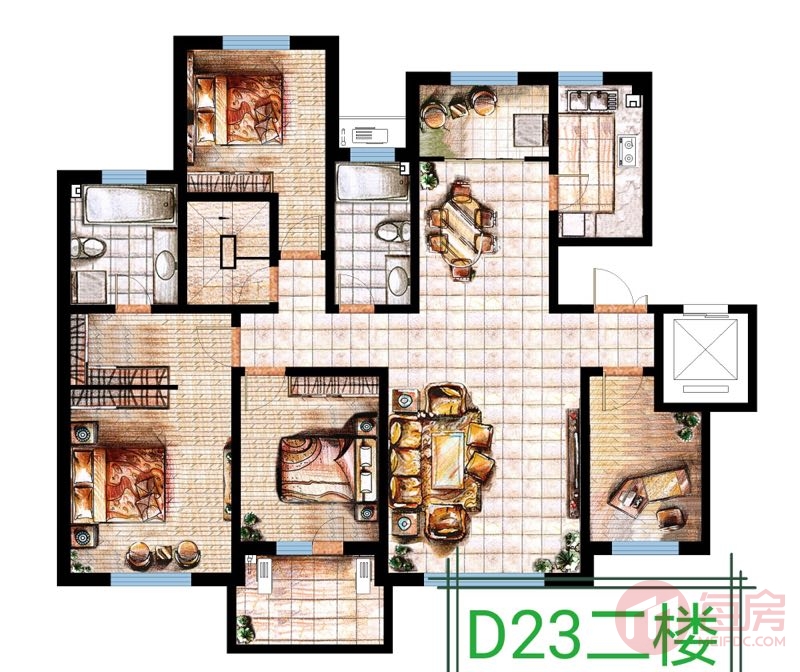 远洋戛纳小镇洋房2楼