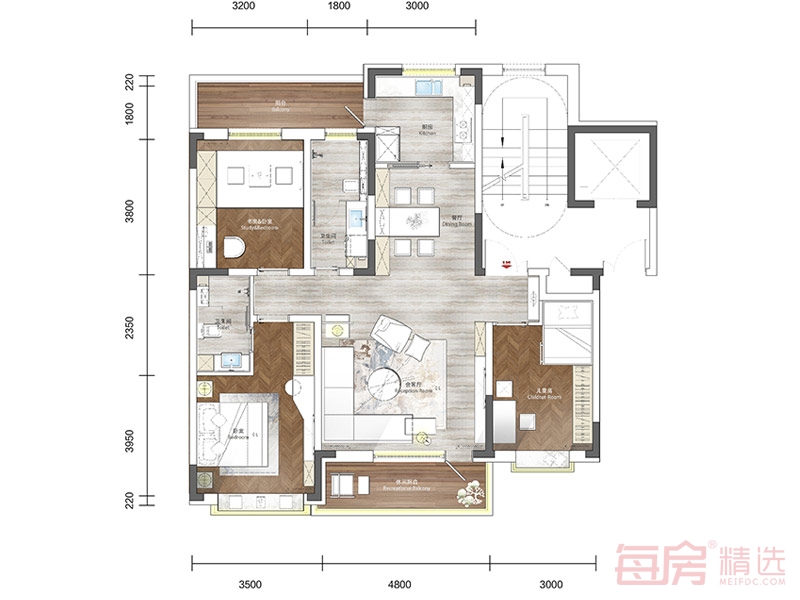 万星北城上院洋房126平户型