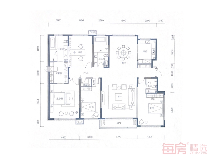 壹湖国际237平户型